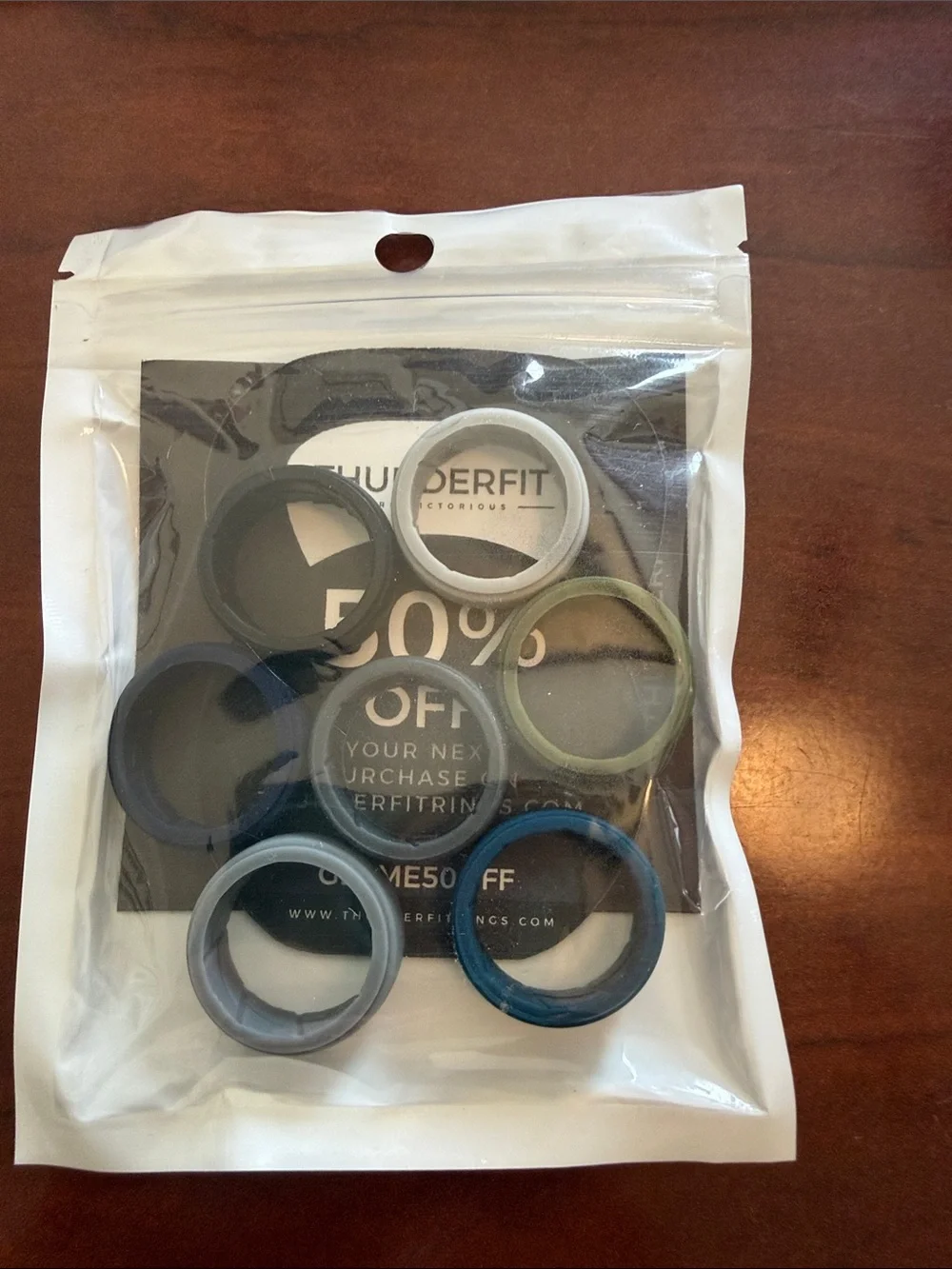 Silicone Ring Set for Men - Assorted Blue, Gray, Black, Olive
